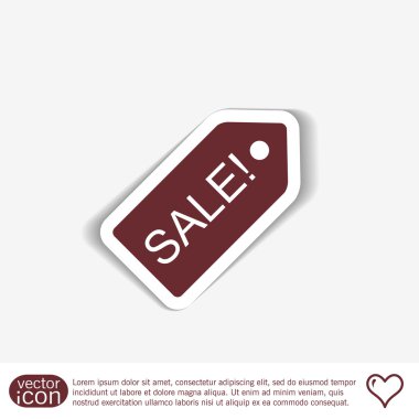 Satılık etiket işareti simgesi