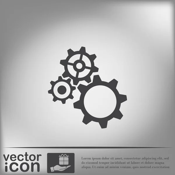 Cogwheels, icon of setting and repair — Stock Vector