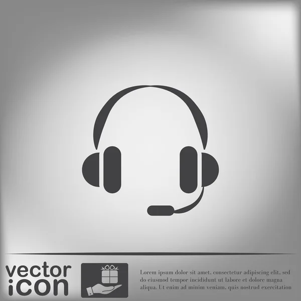 Ícone de sinal de fone de ouvido —  Vetores de Stock