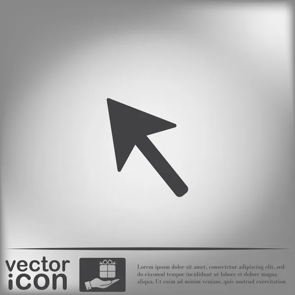 Web pijlpictogram symbool — Stockvector