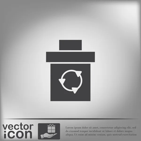 Basket icono de la basura — Vector de stock