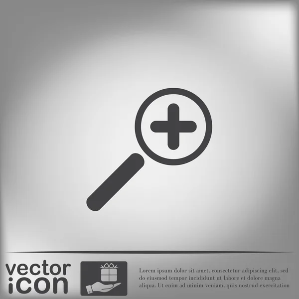 Aumento de la lupa icono — Vector de stock