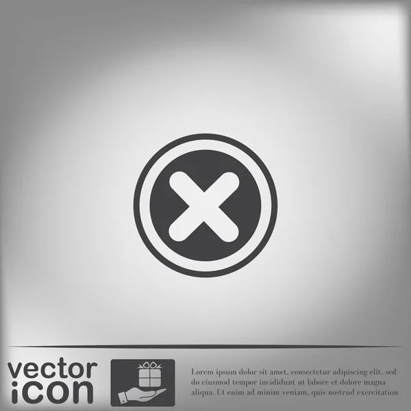 Effacer l'icône du signe de caractère — Image vectorielle