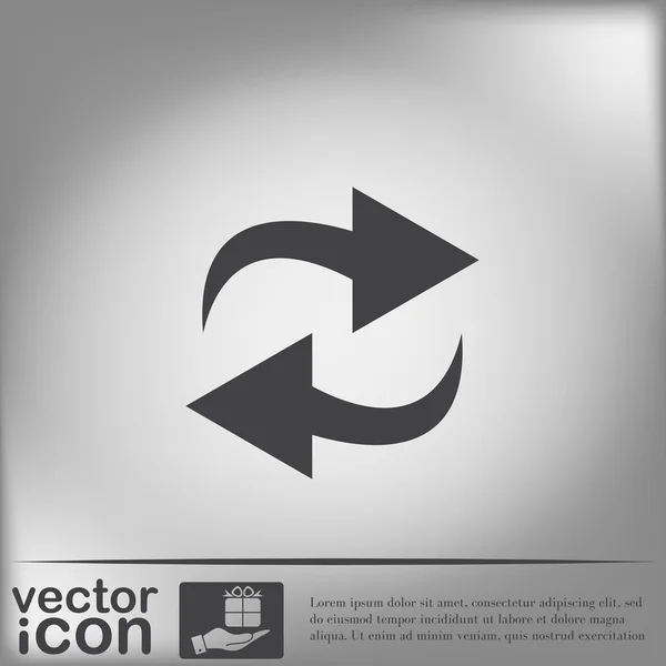 Uppdatering tecken pilikonen — Stock vektor