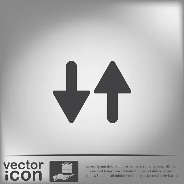 Dos flecha hacia arriba signo — Vector de stock