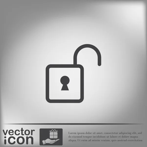 Icône bouton cadenas — Image vectorielle