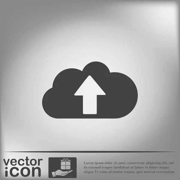 Cloud-Upload-Symbol — Stockvektor