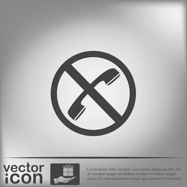 Prohibido usar el teléfono — Vector de stock