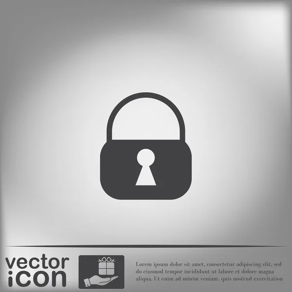 Padlock button icon — Stock Vector