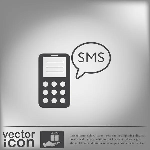 Smartphone with sms dialogue — Stock Vector