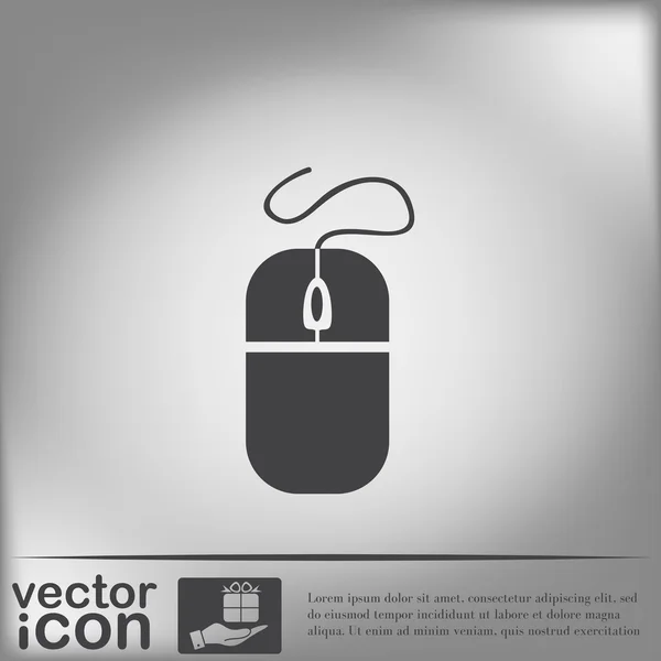 Icono del ratón ordenador — Vector de stock