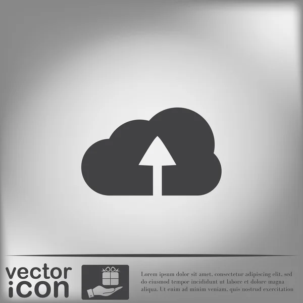 Cloud-Upload-Symbol — Stockvektor