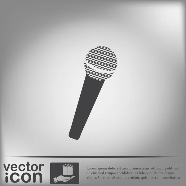 Signo de micrófono icono — Vector de stock