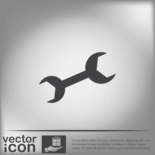 Llave inglesa, ajustes de símbolo — Vector de stock