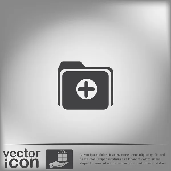 Dossier pour l'icône des documents — Image vectorielle