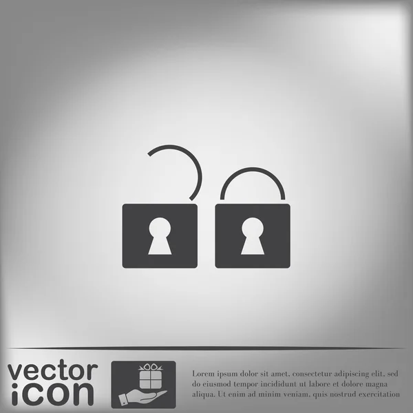 Icono de botón candados — Vector de stock