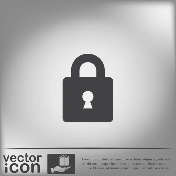 Padlock button icon — Stock Vector