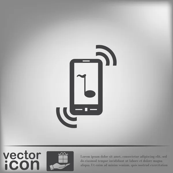 Smartphone med symbol telefonluren — Stock vektor