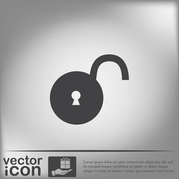 Icône bouton cadenas — Image vectorielle