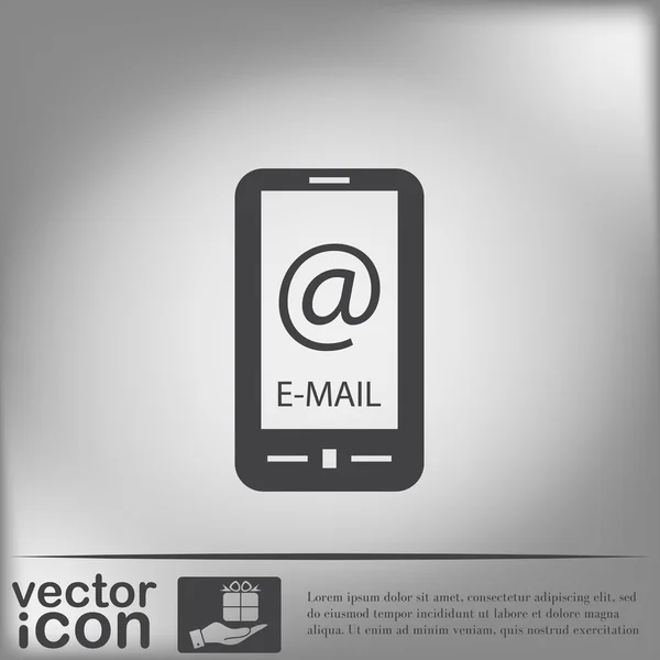 Smartphone with symbol mail — Stock Vector