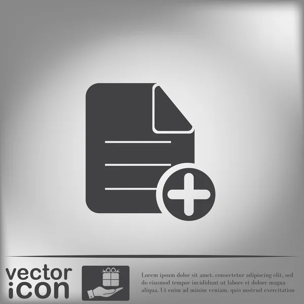 Page de l'icône du document — Image vectorielle