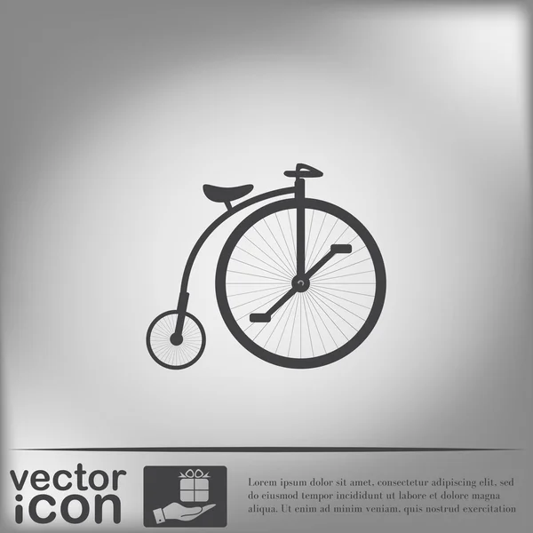 Ícone de bicicleta retro — Vetor de Stock