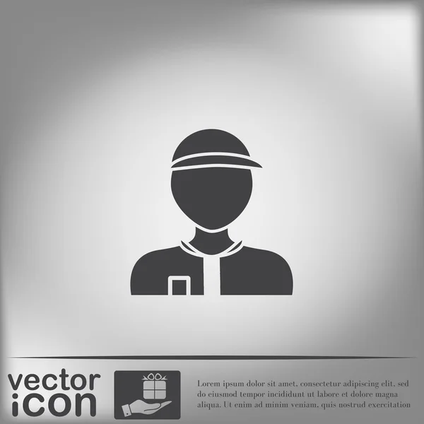 Icono de avatar masculino . — Vector de stock