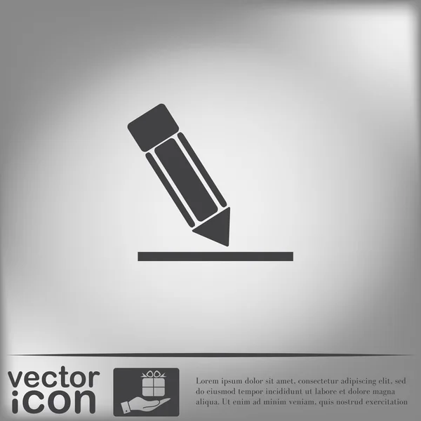 Pen or pencil writing on sheet — Stock Vector