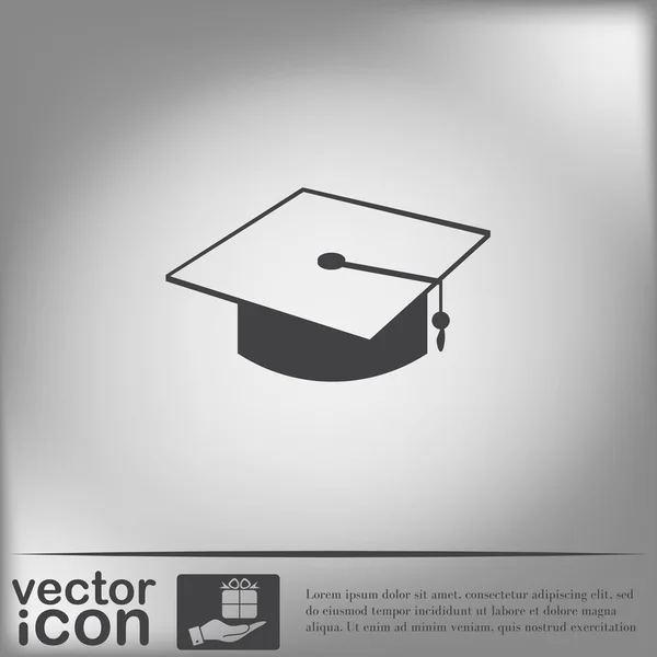 Chapéu de graduação. Sinal de educação . — Vetor de Stock