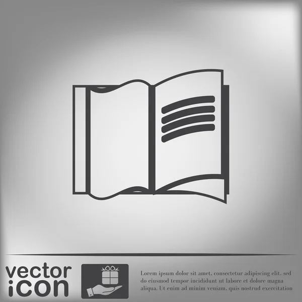 Ícone de livro aberto — Vetor de Stock