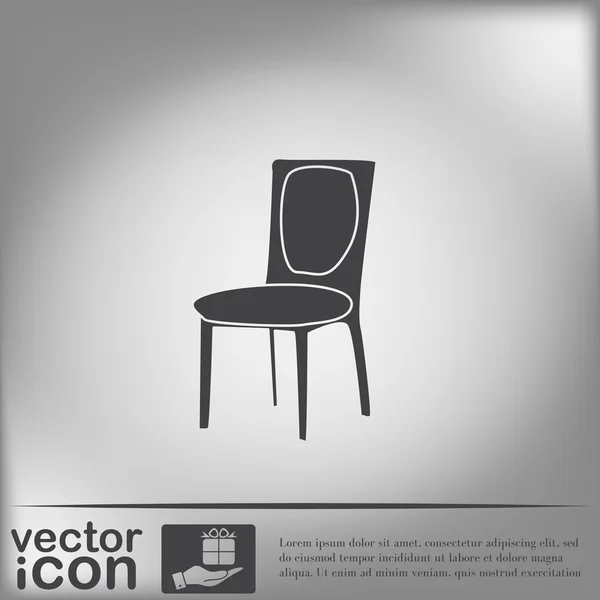 Meubilair stoel pictogram. — Stockvector