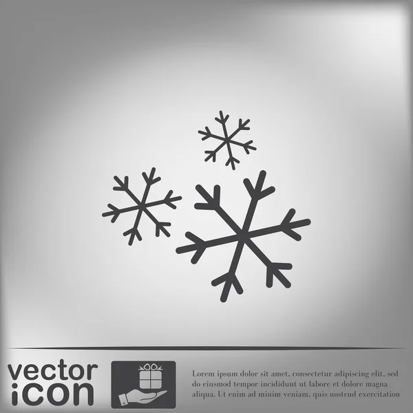 Icône signe flocon de neige — Image vectorielle