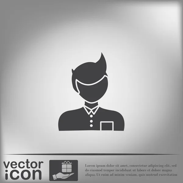 Icono de avatar masculino . — Vector de stock