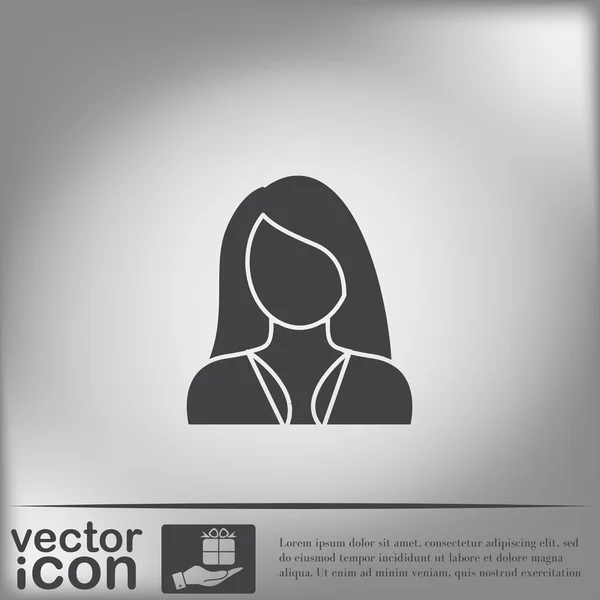 Web avatar femenino . — Vector de stock