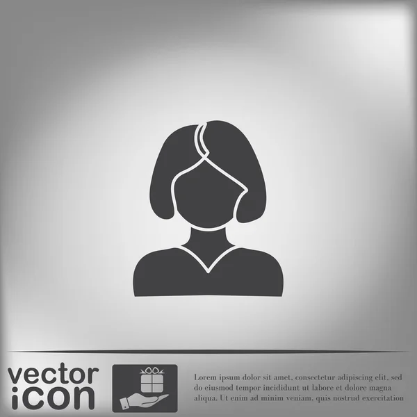 Web avatar femenino . — Vector de stock