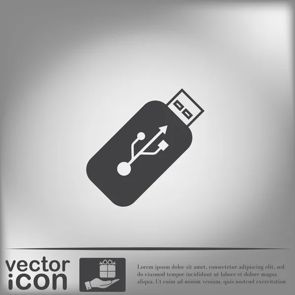 Usb flash icon — Stock Vector