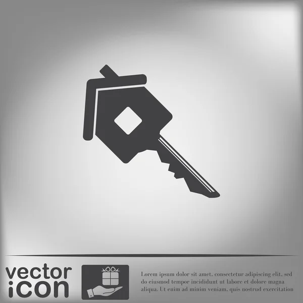 Ключ в значке дома — стоковый вектор