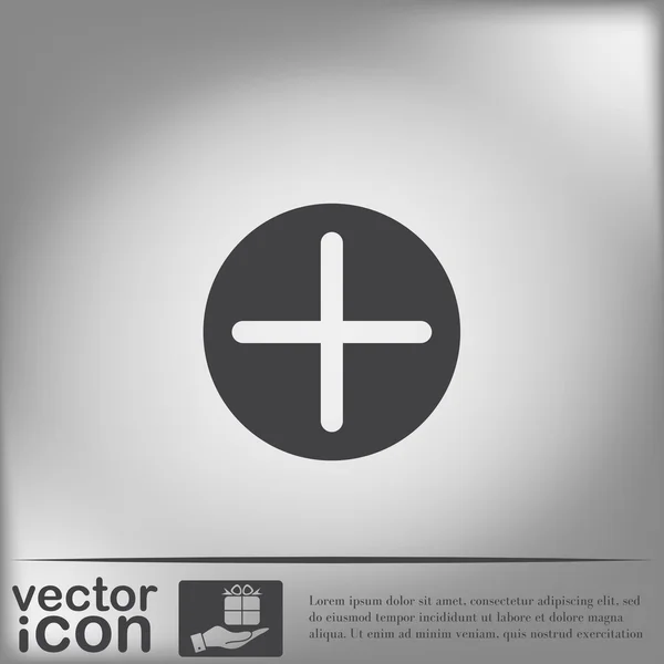 Más icono de signo — Vector de stock