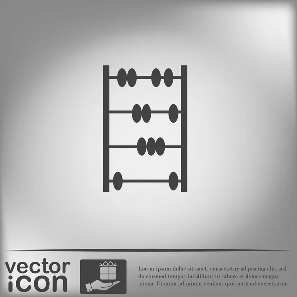 Eski retro abacus simgesi — Stok Vektör