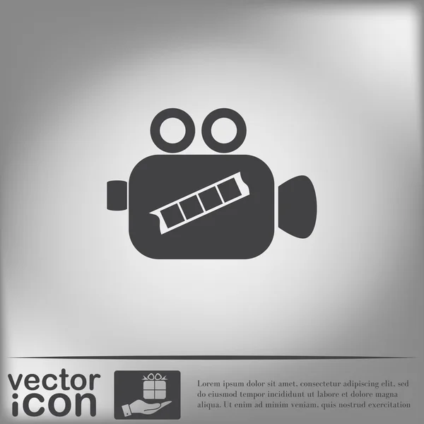 Icône de caméra vidéo — Image vectorielle