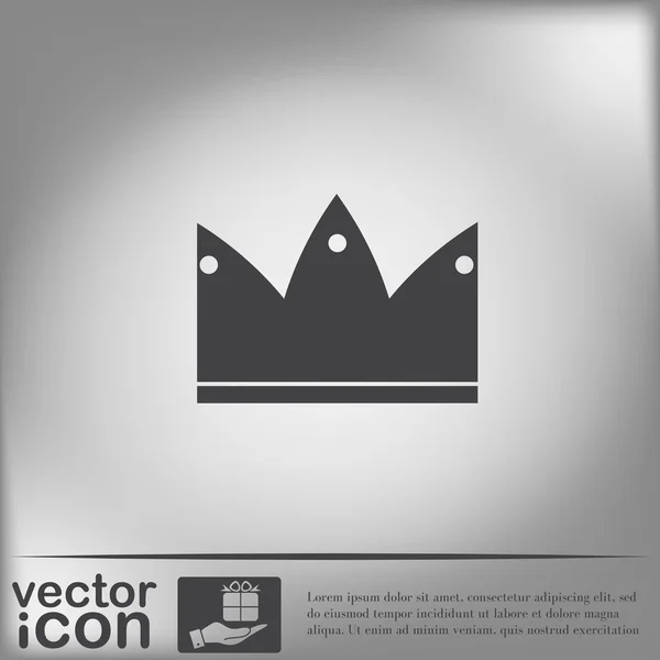 Icono de corona clásica — Vector de stock