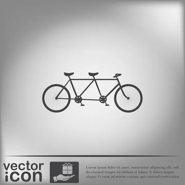 Ícone de bicicleta retro — Vetor de Stock