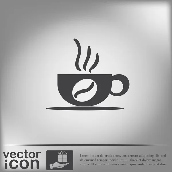 Ícone copo de café. — Vetor de Stock