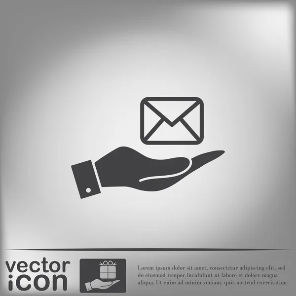Ручной почтовый конверт — стоковый вектор