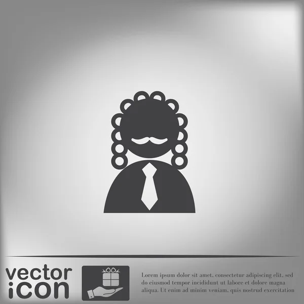 Judge icon avatar — Stock Vector