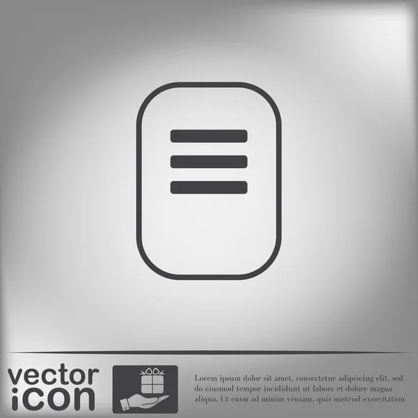 Hoja de papel icono — Vector de stock