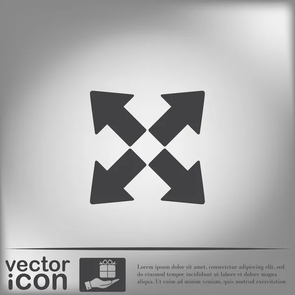 Déplacer les flèches signe icône — Image vectorielle