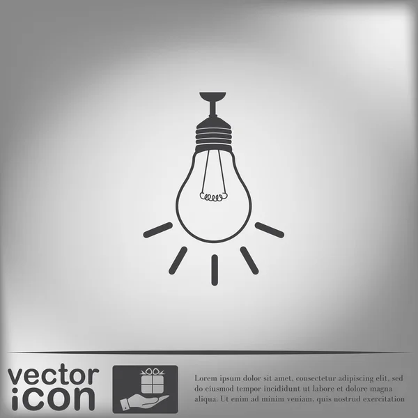 Icono de lámpara de bombilla — Vector de stock