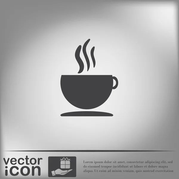 Kaffeetassen-Ikone. — Stockvektor