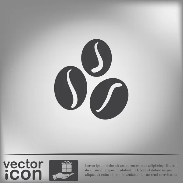 Granos de café símbolo — Vector de stock